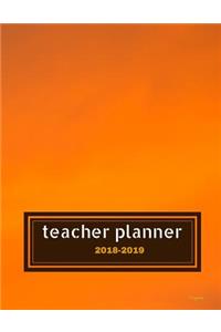 Teacher Planner 2018 - 2019 Tangerine