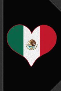 I Heart Mexico Flag Journal Notebook