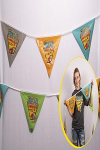 Vacation Bible School (Vbs) Hero Hotline LOGO String Flags