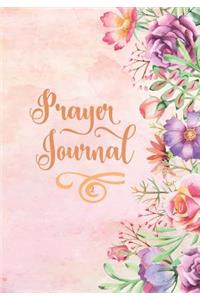 Prayer Journal 2: (7 x 10 - 108 Pages) A 3-Month Blank Notebook Includes 100+ Suggested Verses Prayer Record Reflect Gratitude Praise Bible Scripture Christian God Da