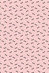 Dog Pattern - Dots Bones and Pink Background