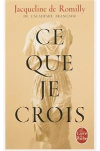 Ce Que Je Crois