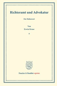 Richteramt Und Advokatur