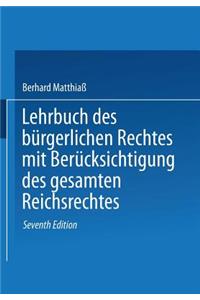 Lehrbuch Des Bürgerlichen Rechtes