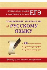 Reference materials on Russian language