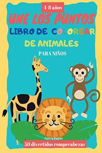 Une Los Puntos ANIMALES libro de colorear para niños 4-8 años