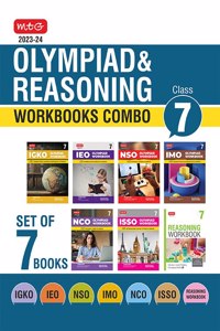 MTG Olympiad Workbook and Reasoning Book Class 7 Combo for NSO-IMO-IEO-NCO-IGKO-ISSO (Set of 7 Books) - SOF Olympiad Preparation Books For 2023-2024 Exam