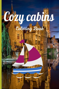 Cozy cabins coloring book