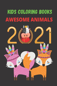 Kids Coloring Books Awesome Animals
