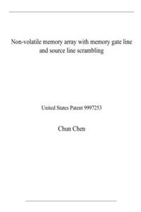 Non-volatile memory array with memory gate line and source line scrambling