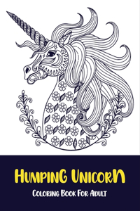 Humping unicorn coloring book for adult