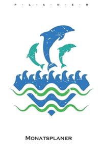 Delfine im Meer Monatsplaner