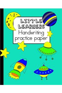 Little learners handwriting practice paper