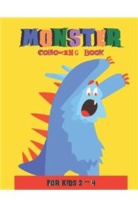 Monster Coloring Book For Kids 2 - 4