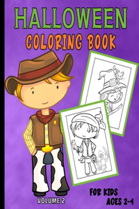 Halloween Coloring Book For Kids Ages 2-4