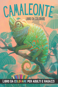 Libro da colorare camaleonte