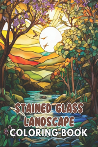Stained Glass Landscape Coloring Book