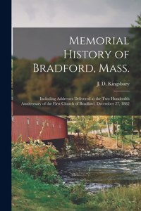 Memorial History of Bradford, Mass.