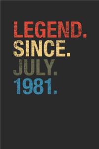 Legend Since July 1981