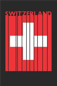 Vintage Switzerland Notebook - Retro Switzerland Planner - Swiss Flag Diary - Switzerland Travel Journal