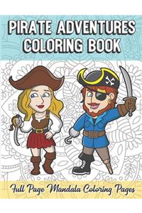 Pirate Adventures Coloring Book Full Page Mandala Coloring Pages