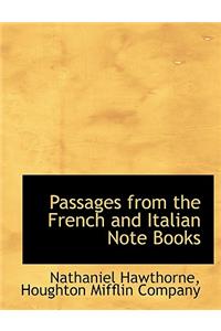 Passages from the French and Italian Note Books