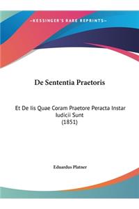 de Sententia Praetoris