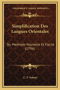Simplification Des Langues Orientales