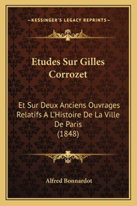 Etudes Sur Gilles Corrozet