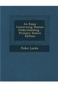 An Essay Concerning Human Understanding - Primary Source Edition