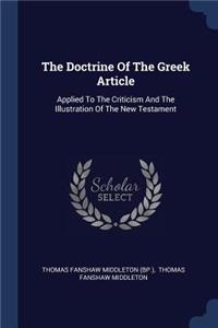 The Doctrine Of The Greek Article