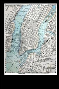 Old New York City Street Map from 1889 Journal
