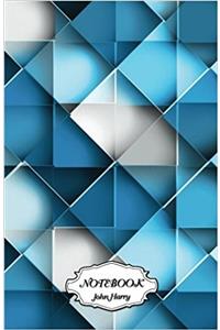 Notebook Journal Dot-grid, Blue Triangle Pattern