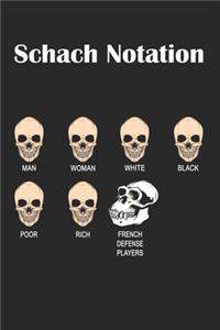 Schach Notation Man Woman White Black Poor Rich Frnch Defense Player
