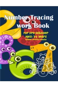 Number Tracing Workbook for pre-schooler