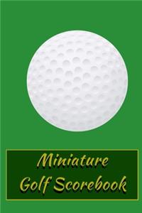 Miniature Golf Scorebook