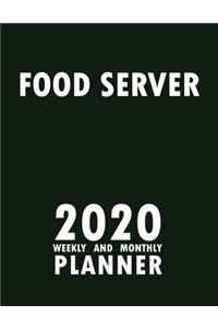 Food Server 2020 Weekly and Monthly Planner