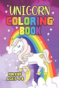 Unicorn Coloring Book for Kids Ages 4-8