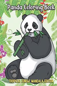 Panda Coloring Book Tropical Jungle Mandala Edition