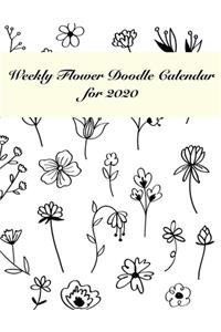 Weekly Flower Doodle Calendar for 2020