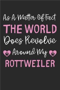 As A Matter Of Fact The World Does Revolve Around My Rottweiler