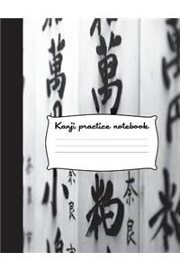 Kanji practice notebook: Japanese composition book, Genkouyoushi paper and notepad for writing Kana & Kanji, Japanese writing practice book