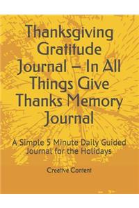 Thanksgiving Gratitude Journal