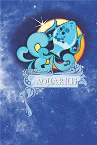 Aquarius Zodiac Sign Horoscope Notebook Journal for Writing in