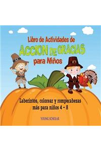 Libro de Actividades de Acción de Gracias para Niños