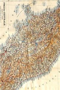 Antique 1852 Map of Central Italy Journal