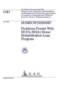 Homeownership: Problems Persist with HUDs 203(k) Home Rehabilitation Loan Program