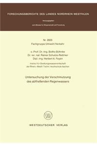 Untersuchung der Verschmutzung des abfließenden Regenwassers