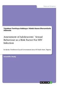 Assessment of Adolescents´ Sexual Behaviour as a Risk Factor For HIV Infection