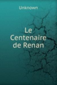 Le Centenaire de Renan